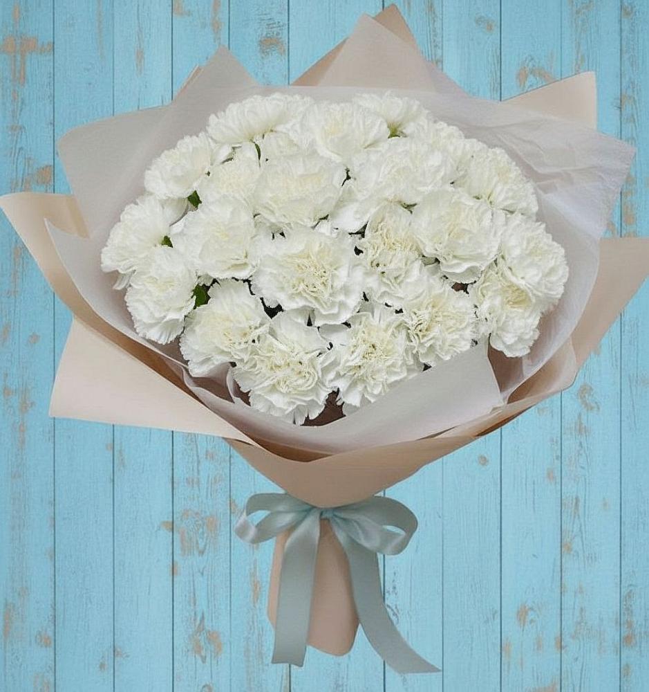 Букет цветов из: Гвоздики в Приобье