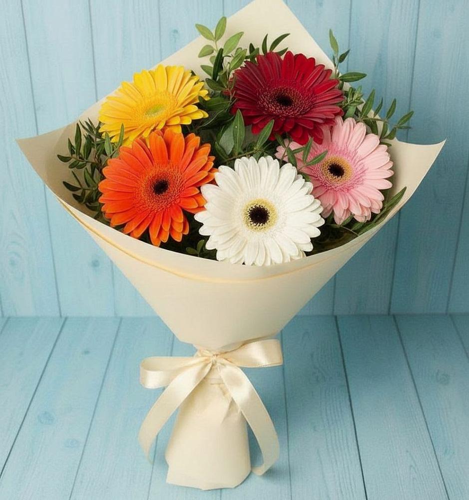 Букет цветов из: Герберы в Приобье