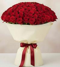 Букет 101 Красная роза Милано в Приобье