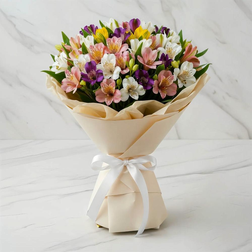 Букет цветов из: Альстромерии в Приобье