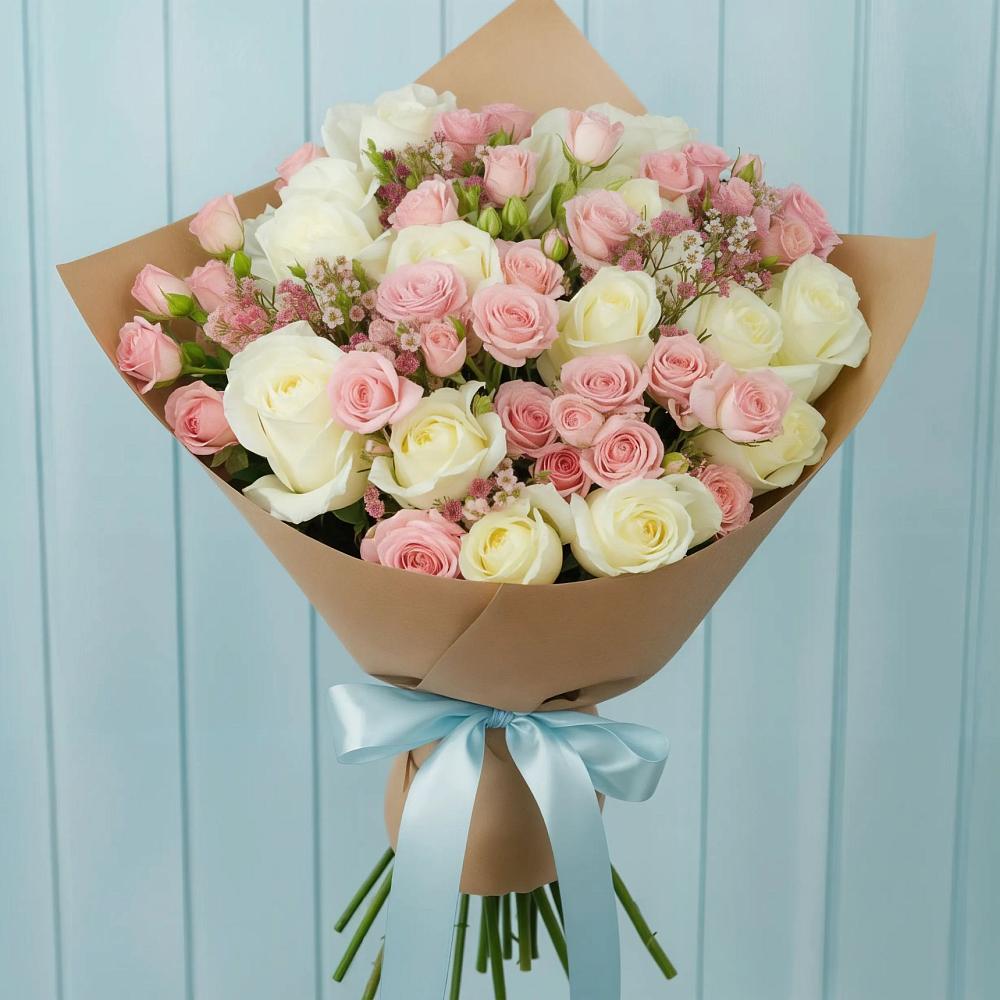 Букет цветов из: Розы в Приобье