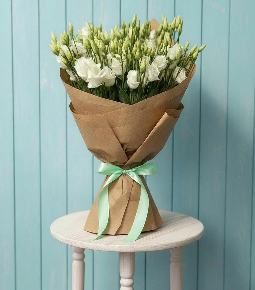 Букет цветов из: Лизиантусы в Приобье