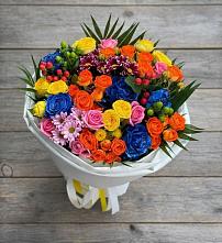 Букет цветов из:  Розы и Хризантемы в Приобье