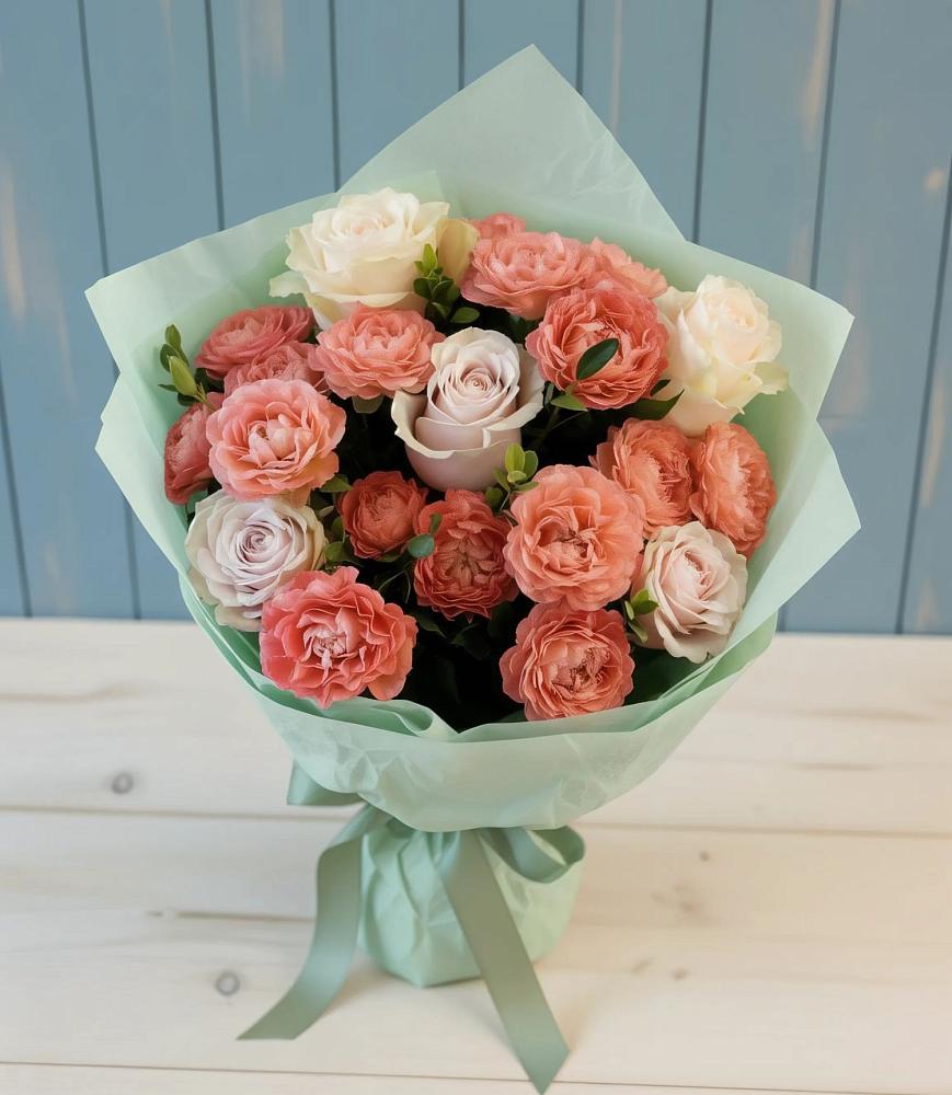 Букет цветов из: Розы в Приобье