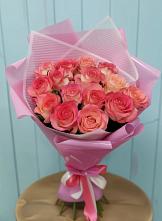 Букет 15 Розовых роз Равель #REPLACE_PRED# Приобье