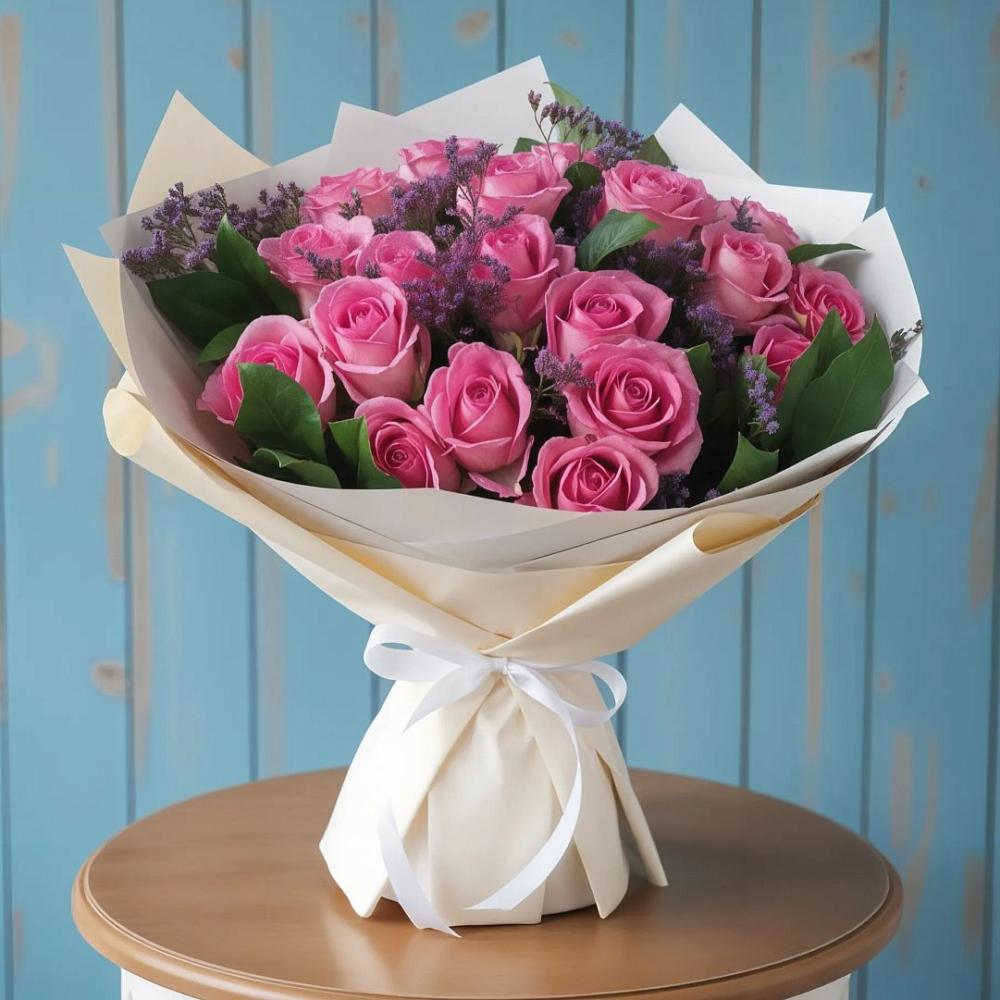 Букет цветов из: Розы в Приобье