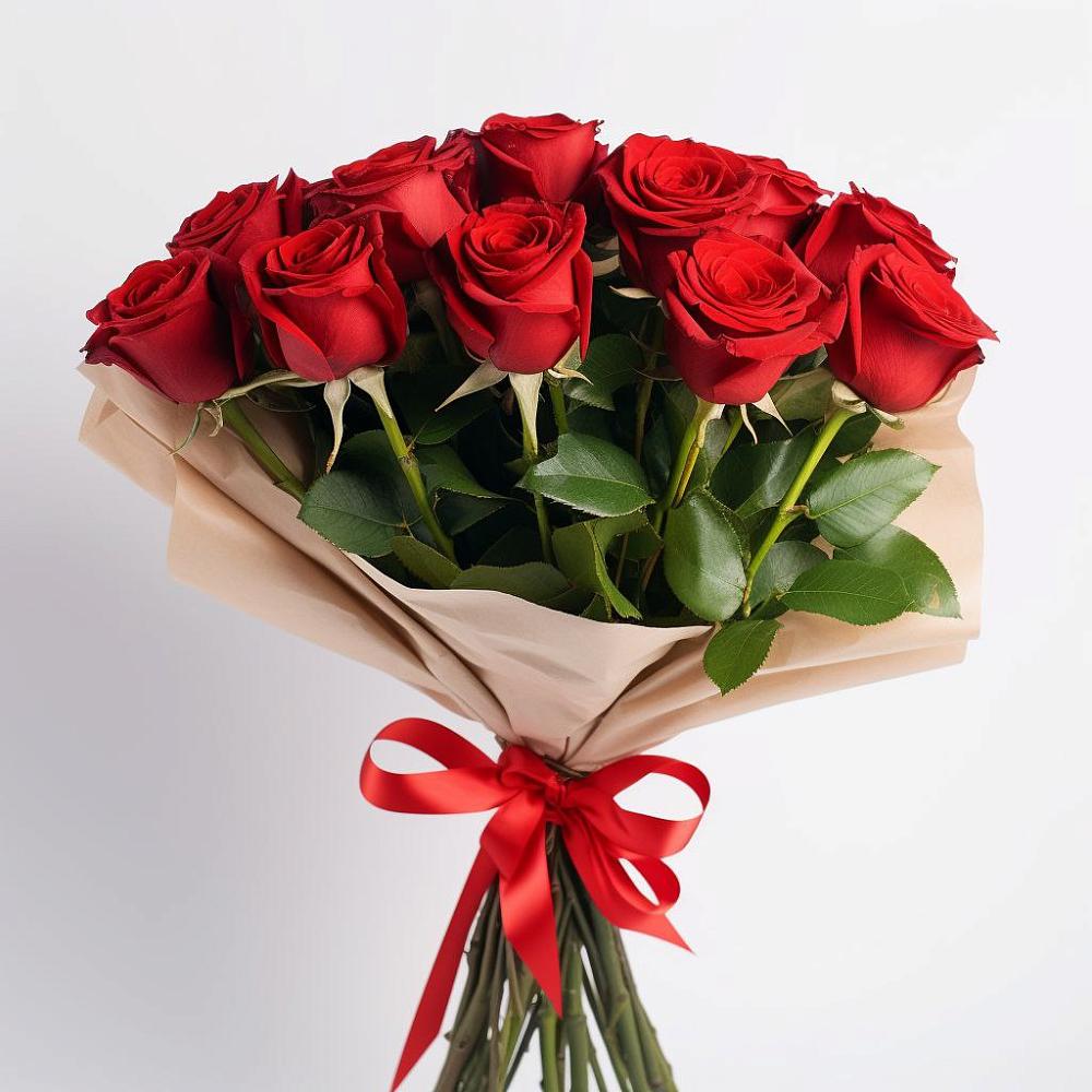 Букет 11 Красных роз Эдлесс Лав в Приобье